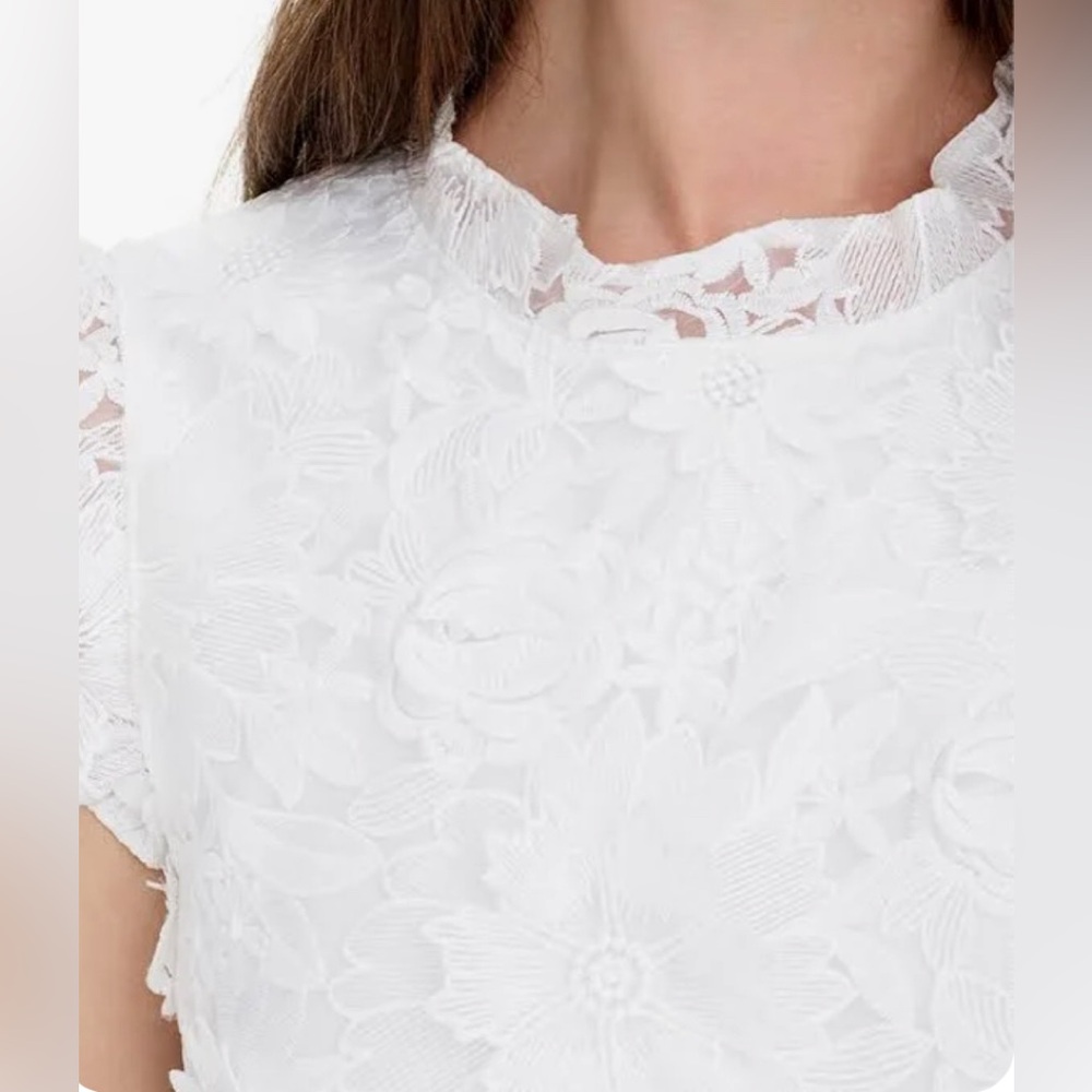 J. Crew White Floral Lace Mini Dress - Picture 6 of 9
